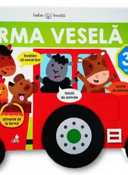 Bebe invata. Ferma vesela. Carte cu ferestruici