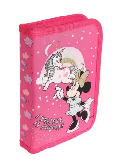 Penar 1 fermoar &amp; 2 flaps, 19.5x13x3.5 cm, 32 piese, echipat Minnie