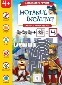 Activitati de poveste. Motanul incaltat. Carte cu autocolante