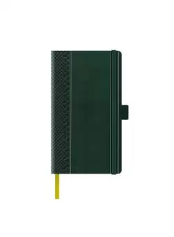 Agenda nedatata A5 Castelli, coperta rigida  verde/auriu, elastic verde, dictando ivory
