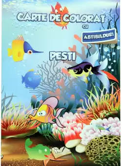 Carte de colorat cu abtibilduri - Pesti |