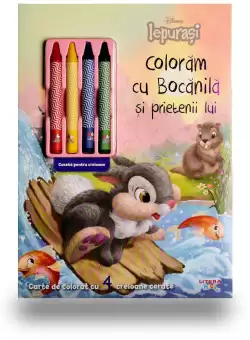 Disney. Iepurasi. Coloram cu Bocanila si prietenii lui (contine 4 creioane cerate)