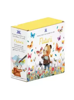 Fluturii - Puzzle magic de colorat cu apa