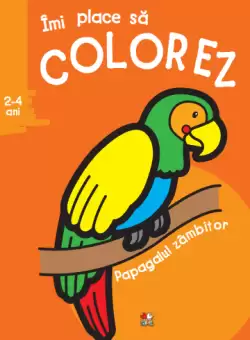 Imi place sa colorez. Papagalul zambitor (2-4 ani)