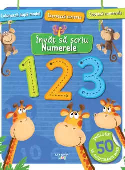 Invat sa scriu. Numerele. Carte cu autocolante