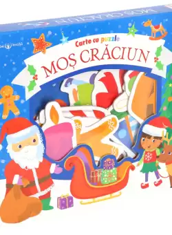 Mos Craciun. Carte cu puzzle. Bebe invata