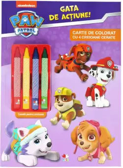 Patrula Catelusilor. Gata de actiune! (contine 4 creioane cerate)