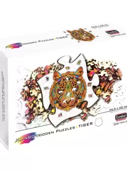 Puzzle din lemn - Tigru, Multicolor | Eureka