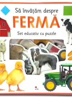 Sa invatam despre ferma. Set educativ cu puzzle