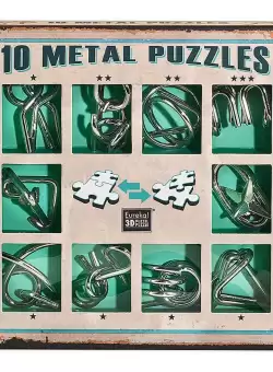 Set de 10 Puzzle-uri 3D - Metal - Green | Eureka