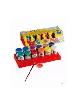 Set tempera superlavabila Autobuzul Culorilor, 12 x 25 ml