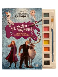 Disney. Regatul de gheață II. Să pictăm împreună! Carte de colorat cu pensulă și acuarele