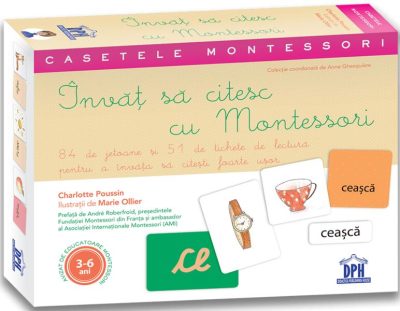 Învaț să citesc cu Montessori: 84 de Jetoane și 51 de tichete de lectură pentru a învăța să citești foarte ușor - Paperback - Charlotte Poussin - Didactica Publishing House