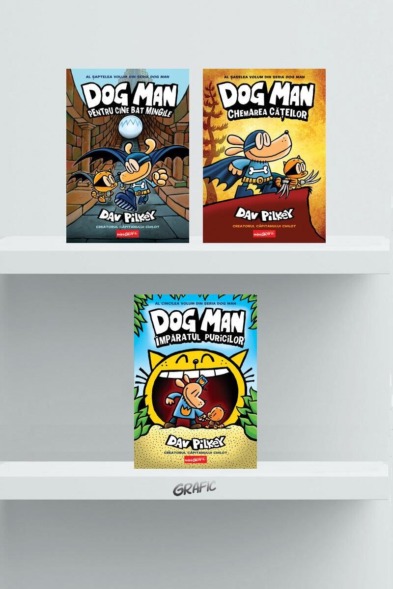 Pachet benzi desenate Dog Man (volumele 5-7) - Dav Pilkey