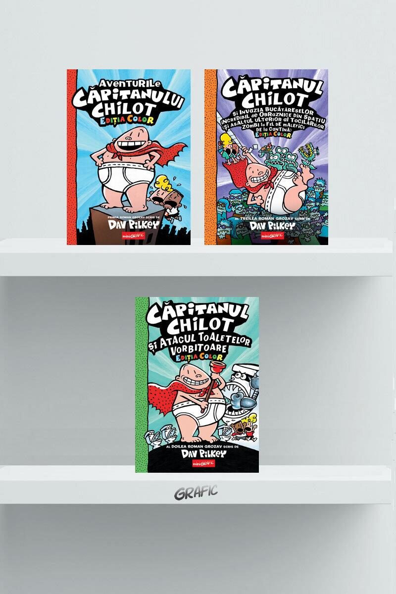 Pachet Căpitanul Chilot ediția color (vol. 1-3) - Dav Pilkey