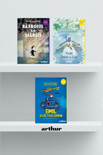 Pachet școlar clasa a IV-a (Emil şi cei trei gemeni, Frații inimă de leu, Războiul s-a sfârșit) - Erich Kästner, Astrid Lindg...
