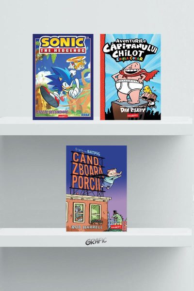 Pachet supereroi miniGrafic(Sonic, Căpitanul Chilot, BatPig) -  Ian Flynn