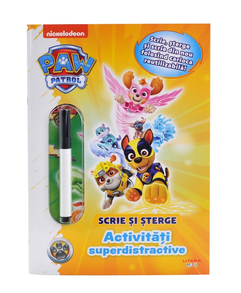 Patrula Catelusilor. Activitati superdistractive. Scrie si sterge